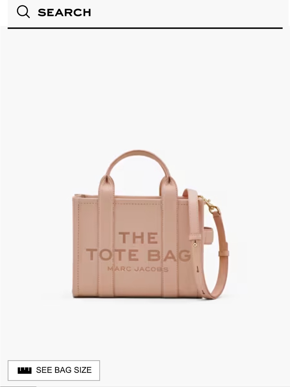 Marc Jacobs Dusty Pink Pebbled Leather The Tote Bag - Picture 6 of 15